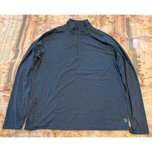 Vuori Men Half Zip 2.0 Pullover Shirt Ink Heathers Ease Performance Stretch L